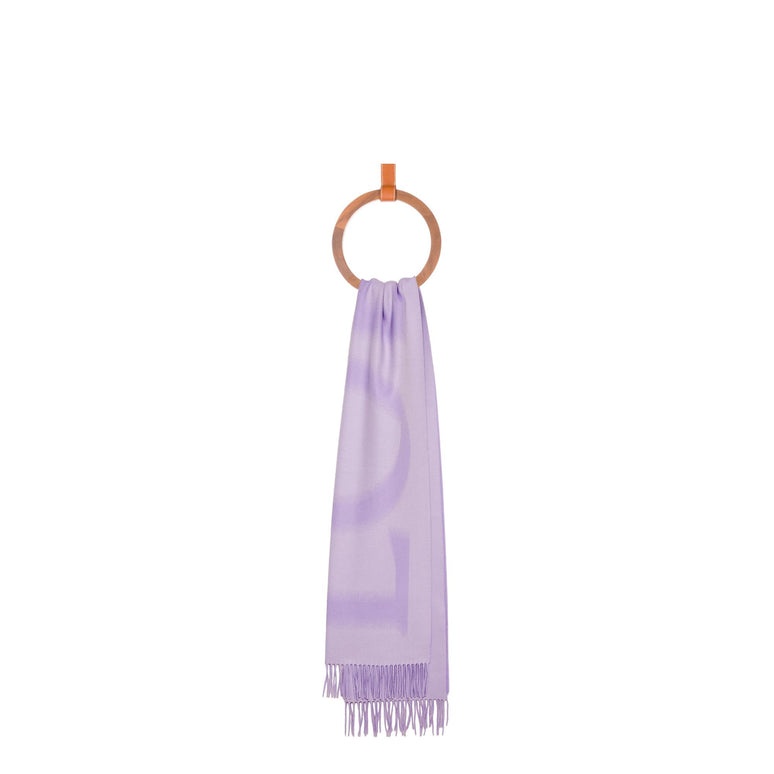 53X210 BLURRED LOEWE SCARF_WOOL/CASHMERE_PURPLE/LILAC