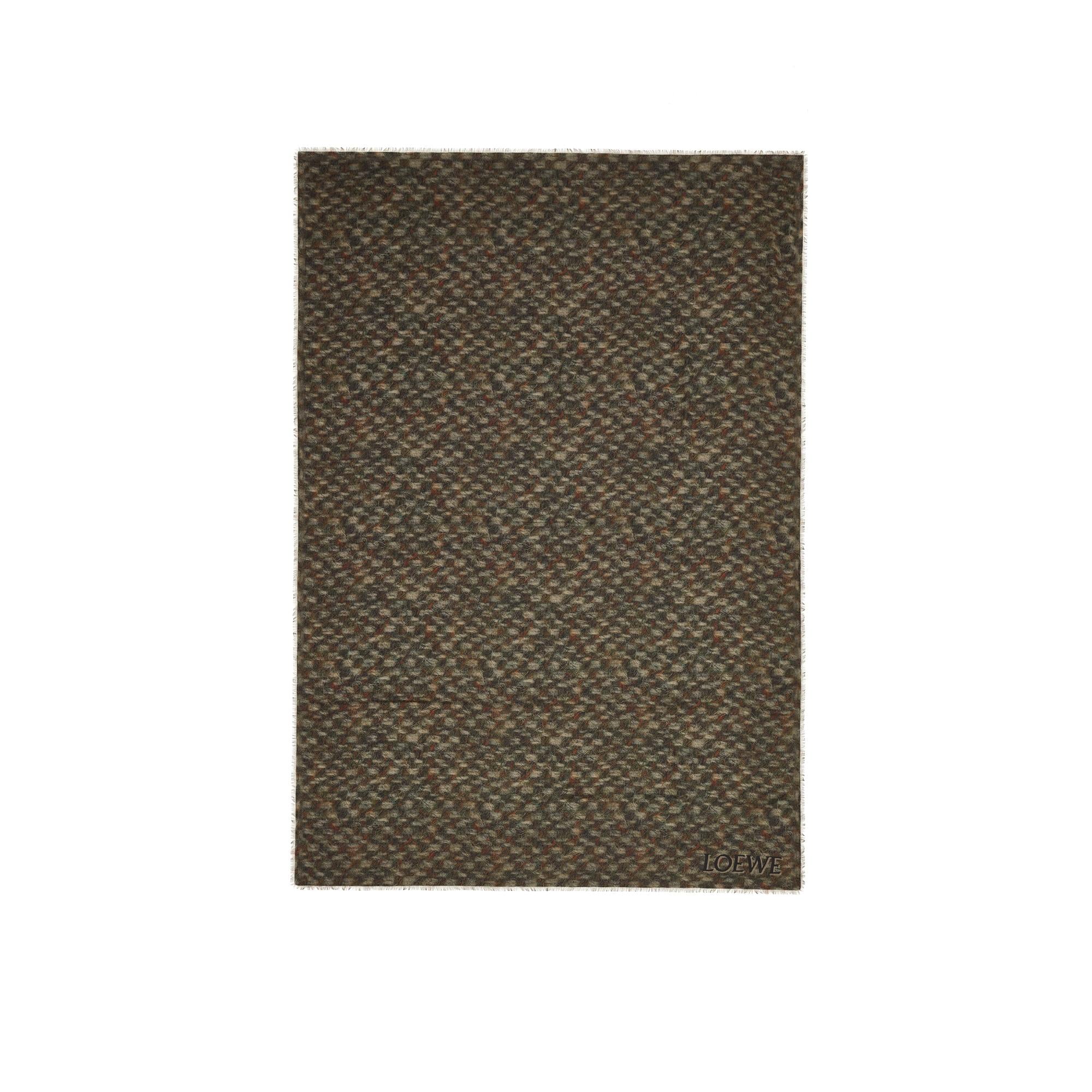 140X200 PATTERN SCARF_CASHMERE/SILK_BROWN MELANGE