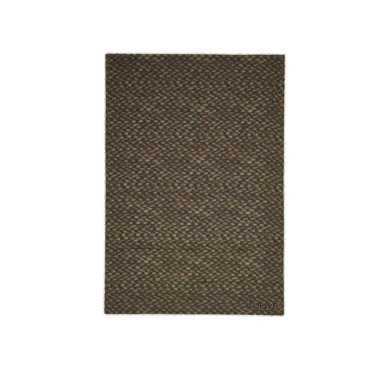 140X200 PATTERN SCARF_CASHMERE/SILK_BROWN MELANGE