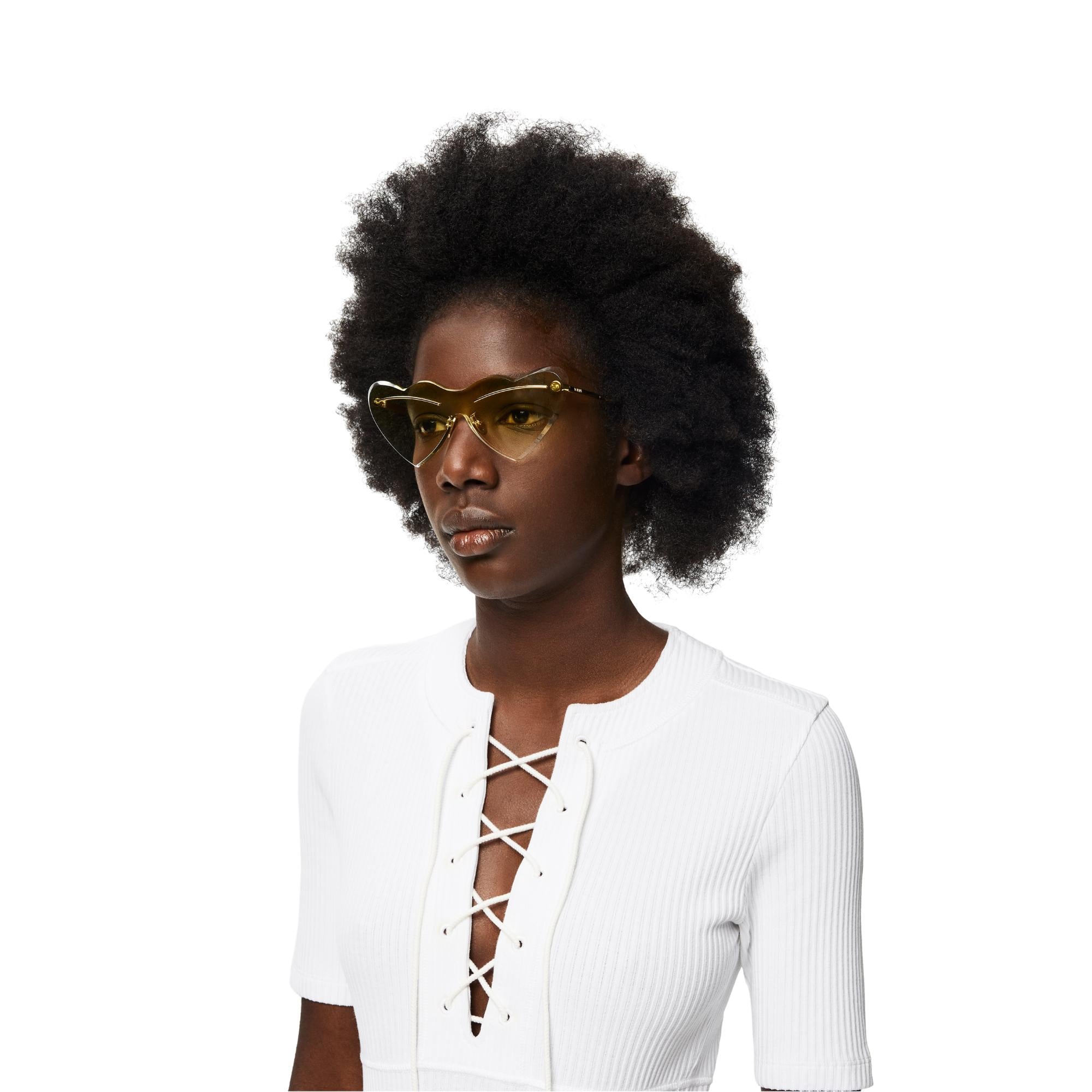 HEART SUNGLASSES_METAL_CACTUS GREEN