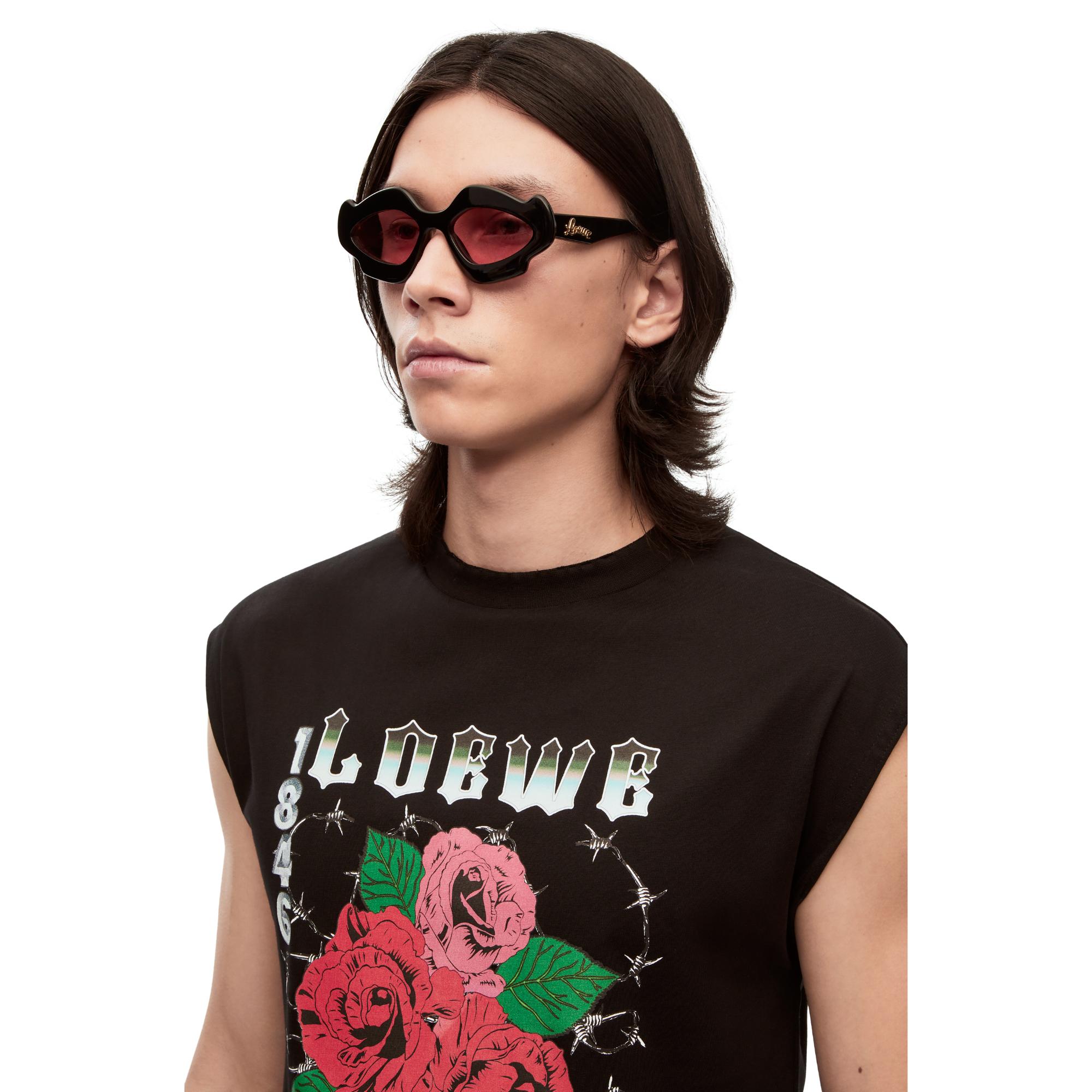 FLAME SUNGLASSES_ACETATE_SHINY BLACK