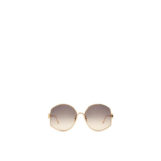 METAL OVERSIZED SUNGLASSES_METAL_SHINY ENDURA GOLD/SAND