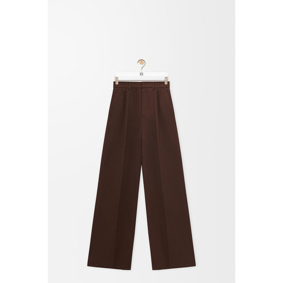 [STAFF ONLY] PLEATED TROUSERS_COTTON_CHOCOLATE BROWN