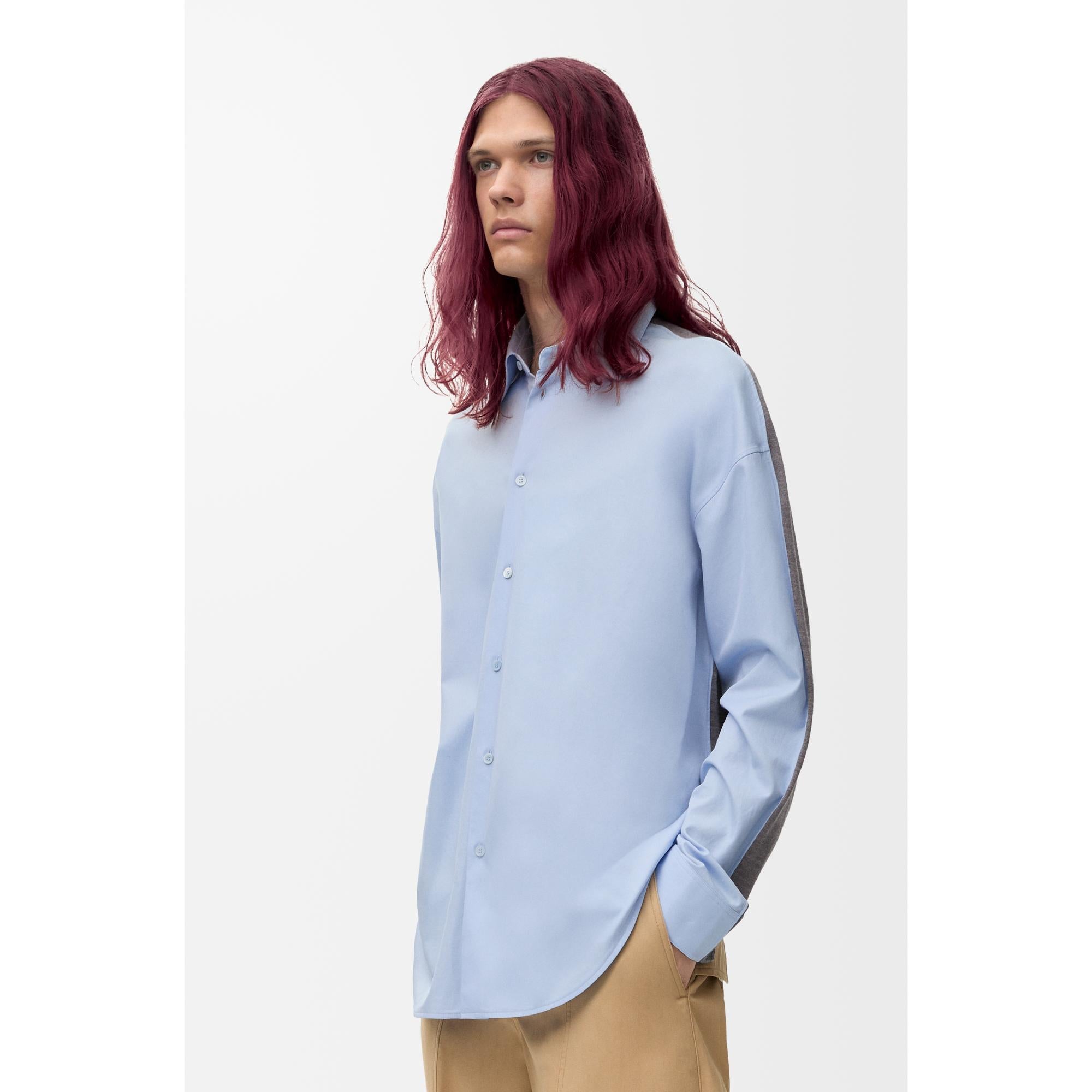 [STAFF ONLY] HYBRID SHIRT_COTTON_LIGHT BLUE/GREY