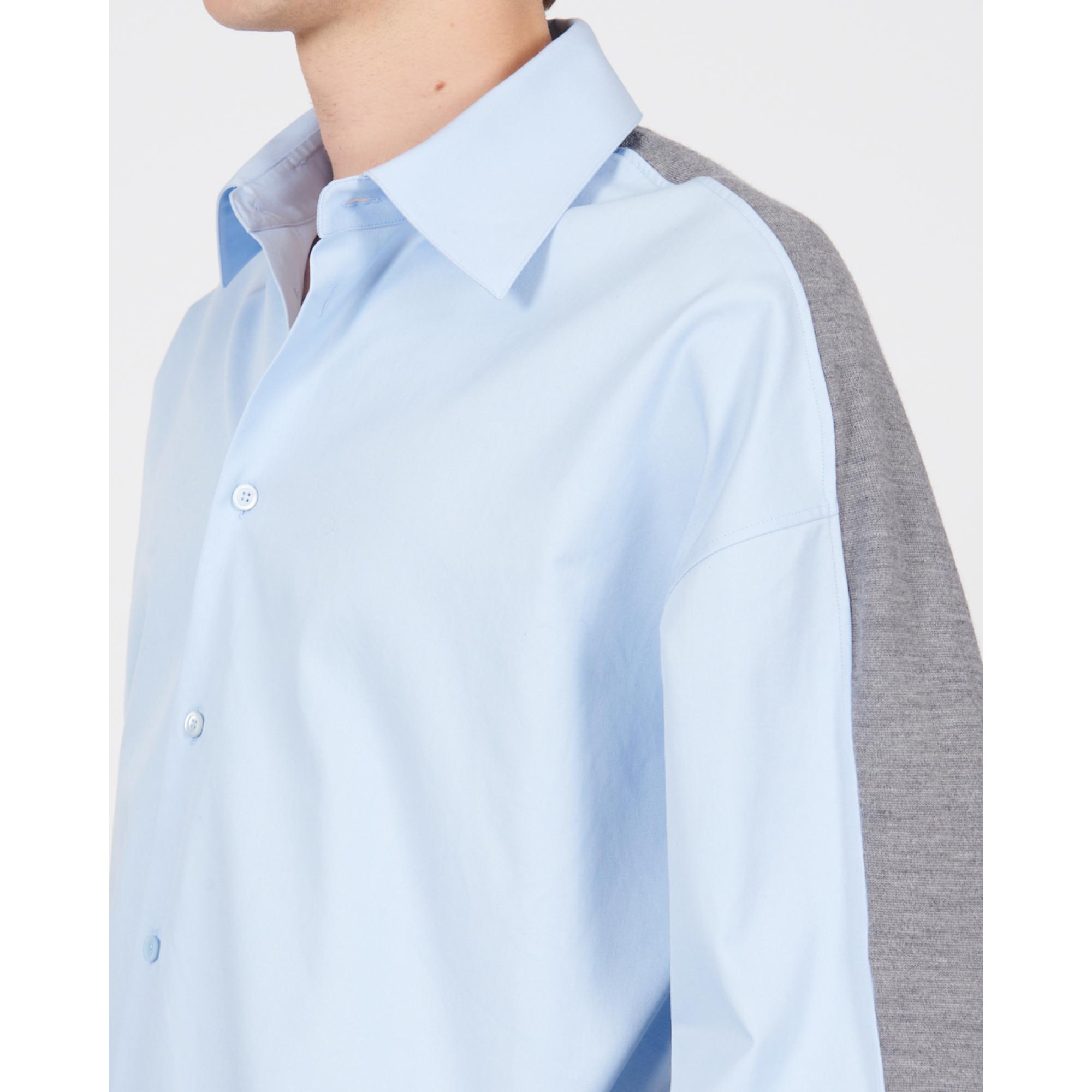 [STAFF ONLY] HYBRID SHIRT_COTTON_LIGHT BLUE/GREY