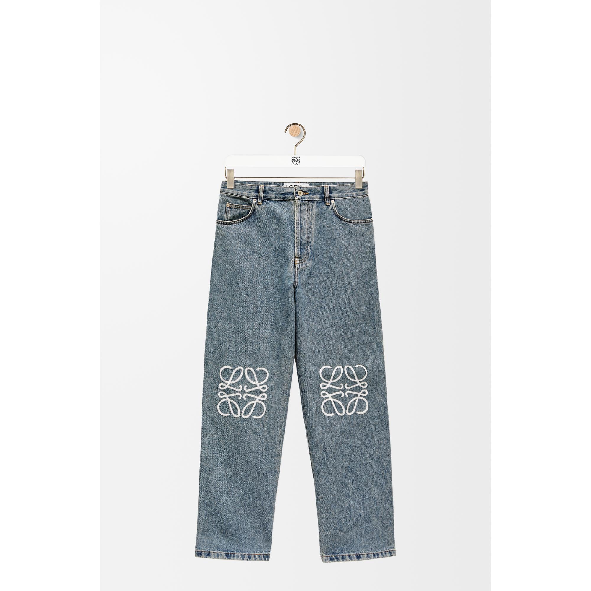 ANAGRAM BAGGY JEANS AF_COTTON_MID BLUE DENIM