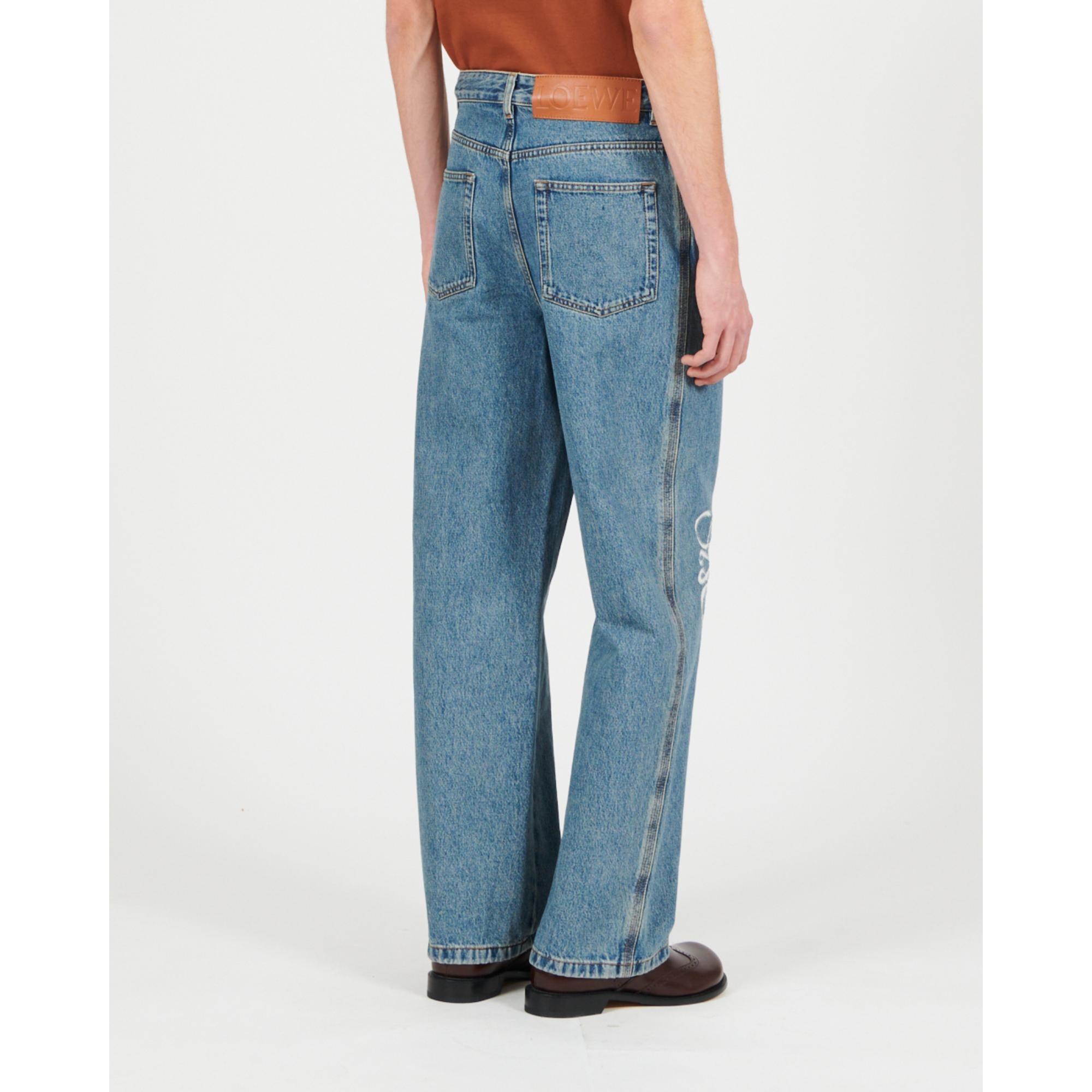 ANAGRAM BAGGY JEANS AF_COTTON_MID BLUE DENIM