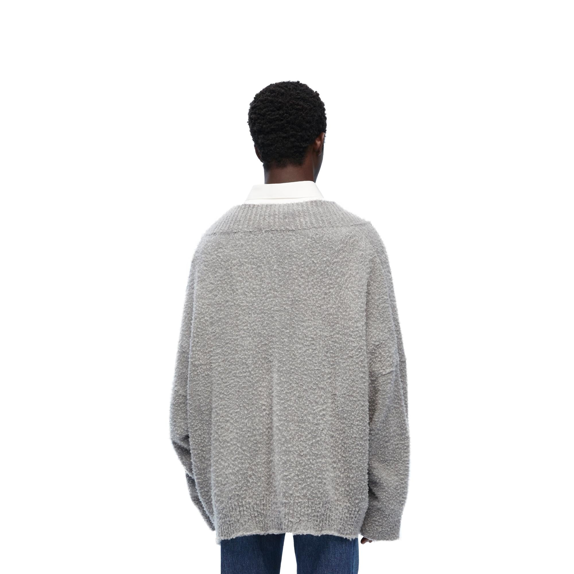 V-NECK SWEATER_WOOL/POLYAMIDE_GREY