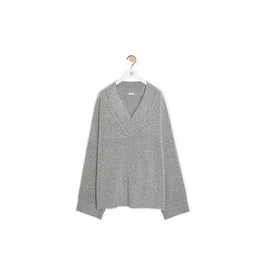 V-NECK SWEATER_WOOL/POLYAMIDE_GREY