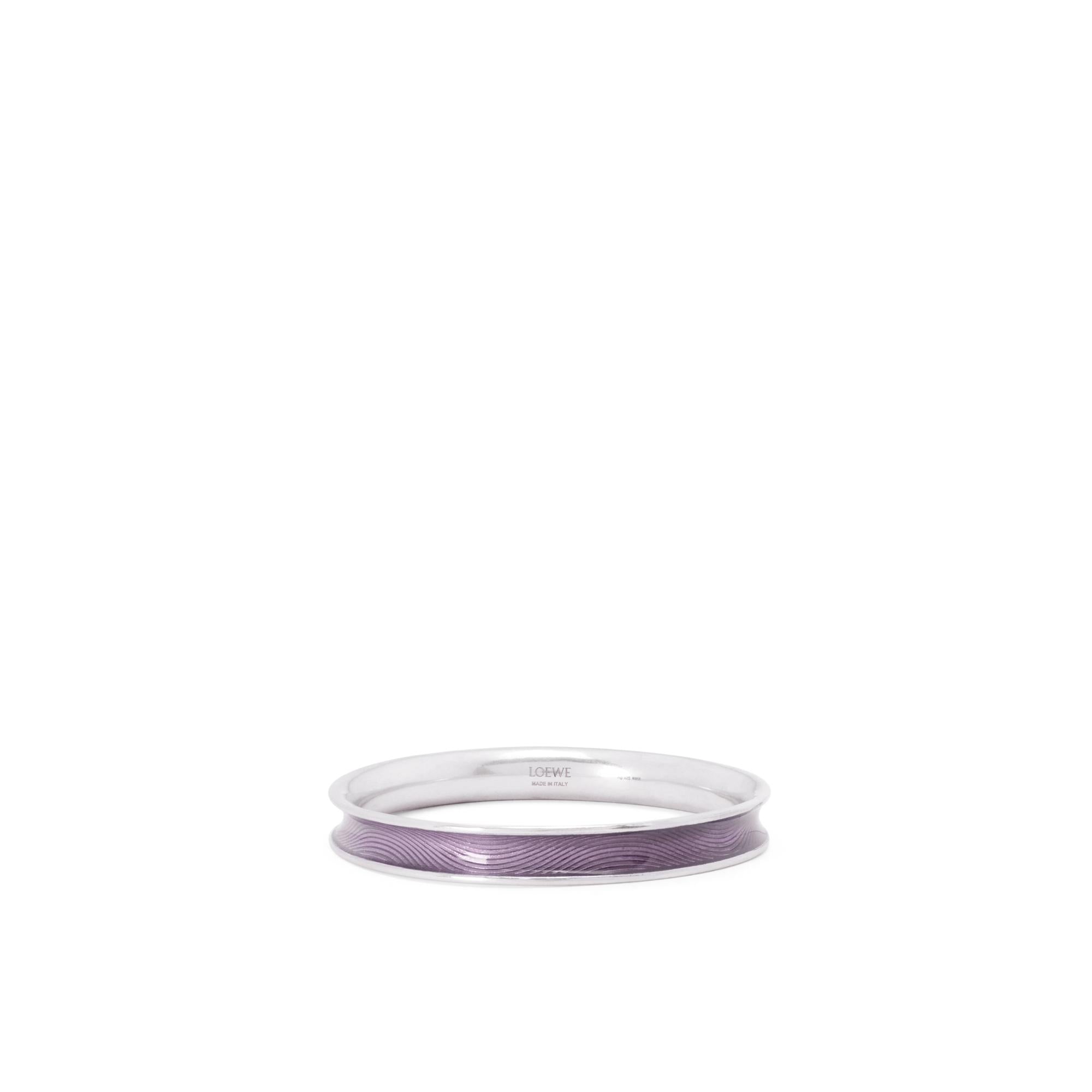 GUILLOCHE WAVE BANGLE_STERLING SILVER/ENAMEL_LIGHT PURPLE