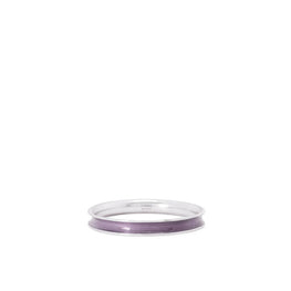 GUILLOCHE WAVE BANGLE_STERLING SILVER/ENAMEL_LIGHT PURPLE
