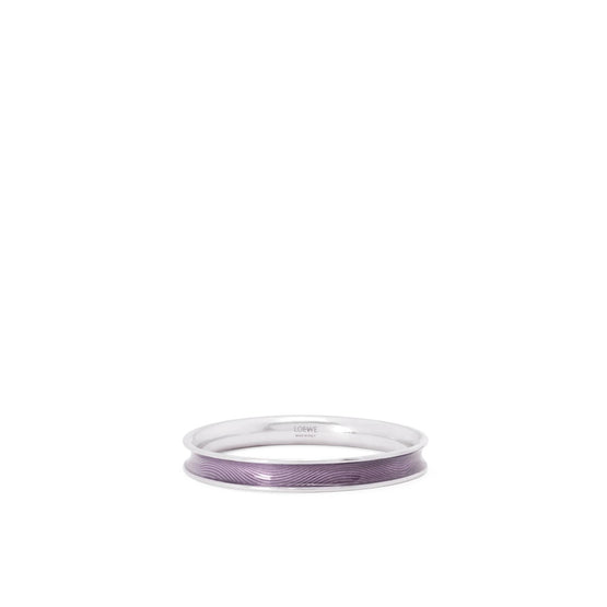 GUILLOCHE WAVE BANGLE_STERLING SILVER/ENAMEL_LIGHT PURPLE