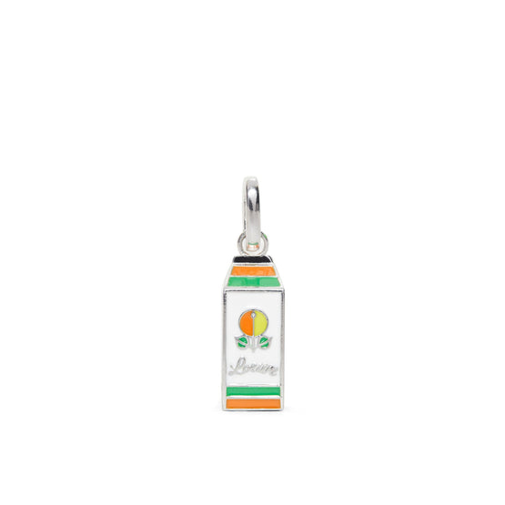 ORANGE JUICE BOX CHARM_STERLING SILVER/ENAMEL_SILVER