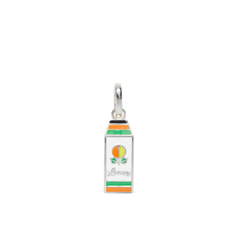 ORANGE JUICE BOX CHARM_STERLING SILVER/ENAMEL_SILVER