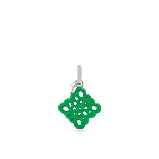 INFLATED ANAGRAM CHARM_STERLING SILVER/ENAMEL_GRASS