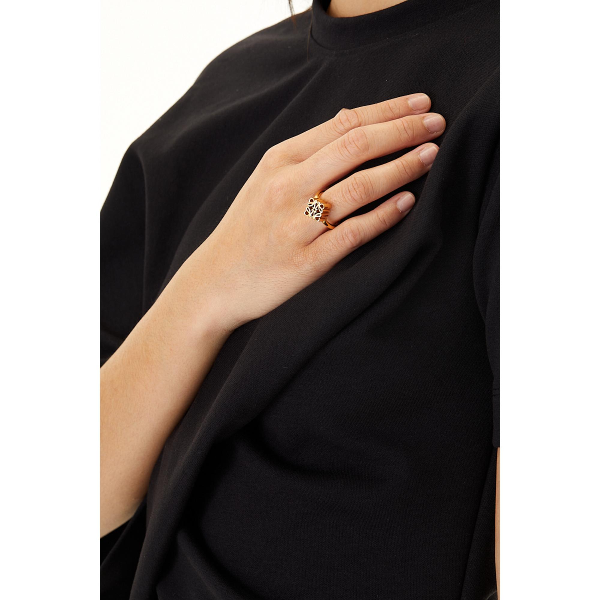 SINGLE ANAGRAM RING_STERLING SILVER_GOLD