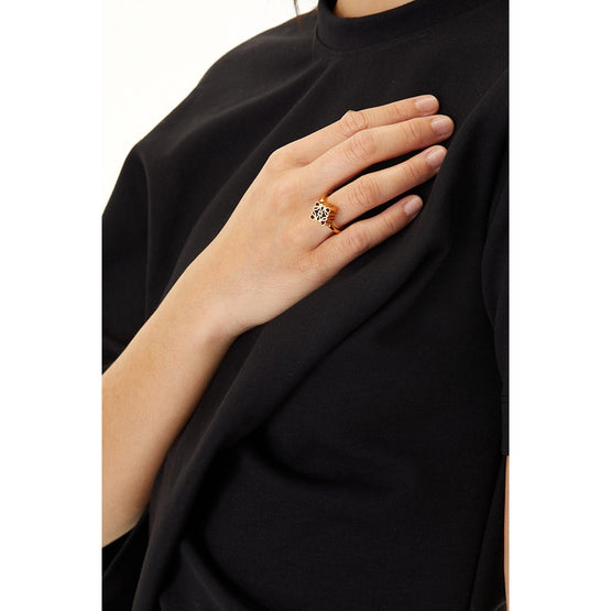 SINGLE ANAGRAM RING_STERLING SILVER_GOLD