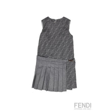 그레이 플리츠 스커트 드레스