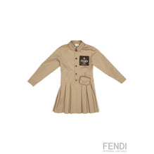 베이지 포켓 플리츠 드레스