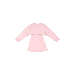 핑크 레이어드 코튼 드레스