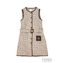 멀티 로고 패치 슬리브리스 드레스