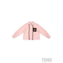 핑크 프릴 디테일 셔츠