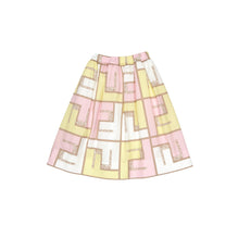 핑크 FF 로고 맥시 스커트