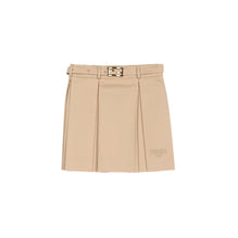 베이지 벨트 스커트