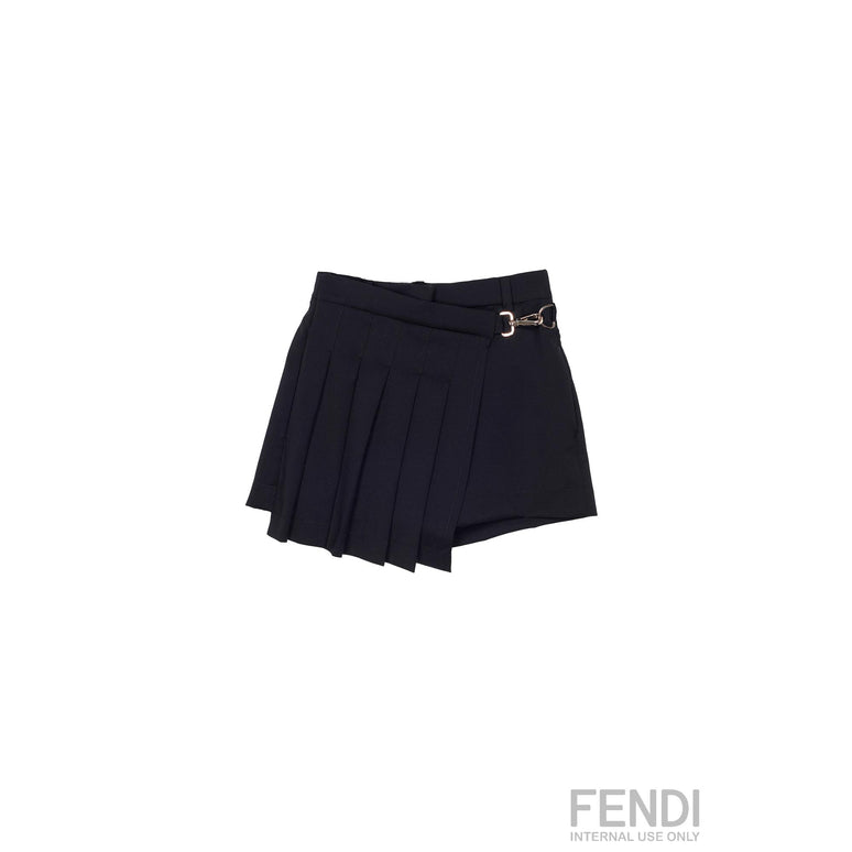 블랙 플리츠 레이어드 스커트