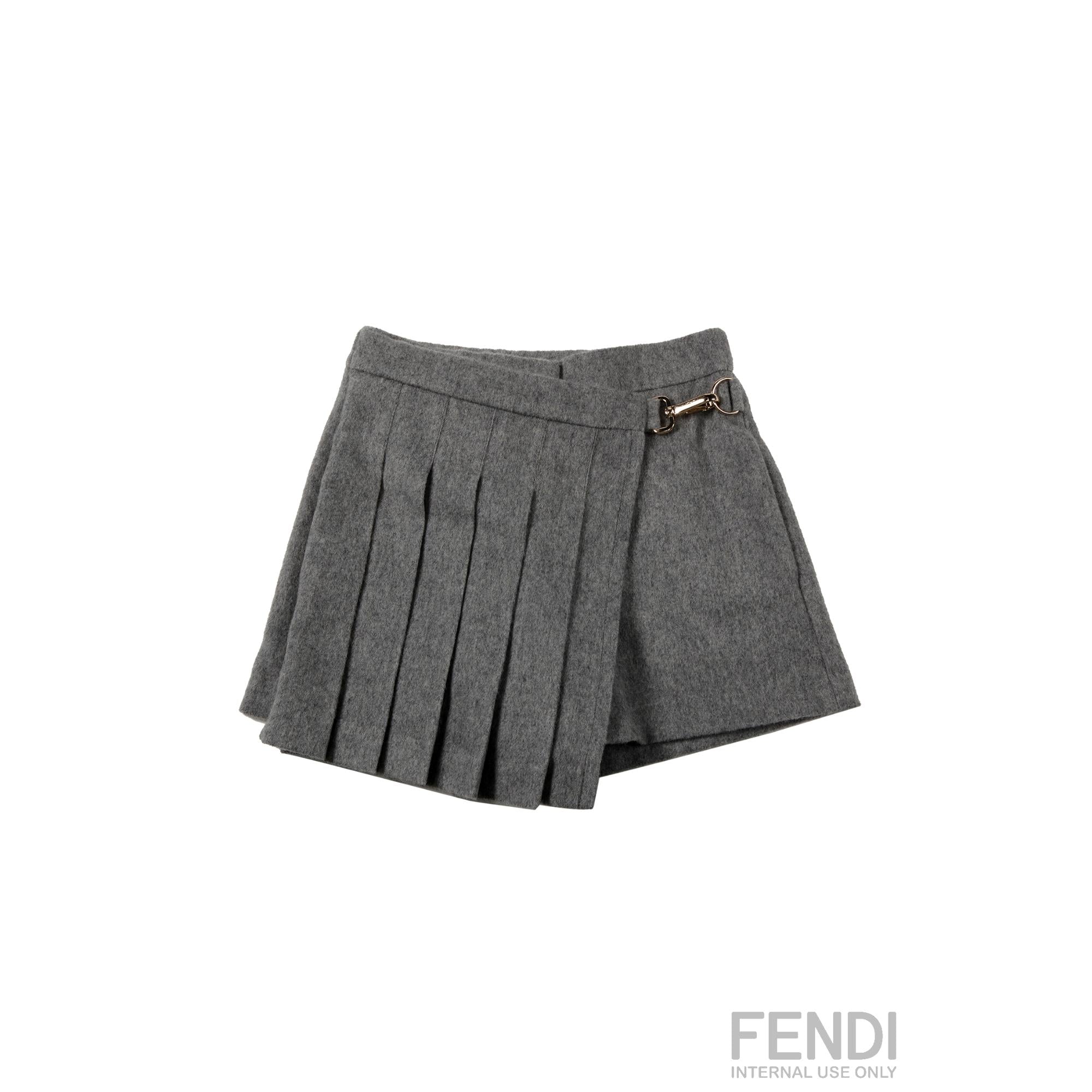 그레이 플리츠 레이어드 스커트