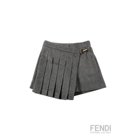 그레이 플리츠 레이어드 스커트