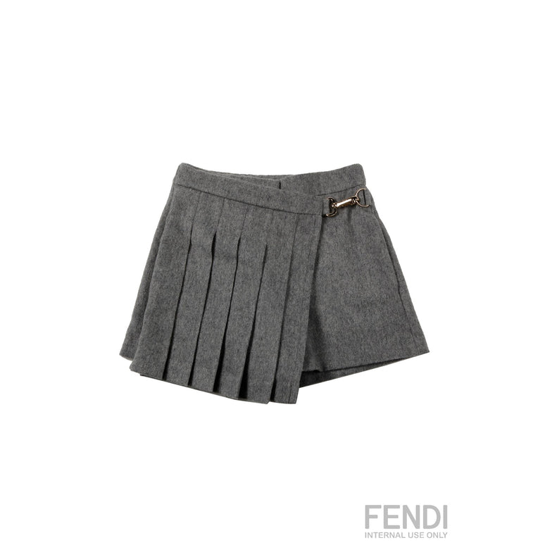 그레이 플리츠 레이어드 스커트