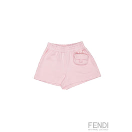 핑크 포켓 디테일 숏츠