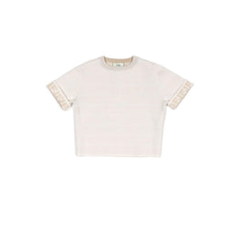 베이지 숏슬리브 니트