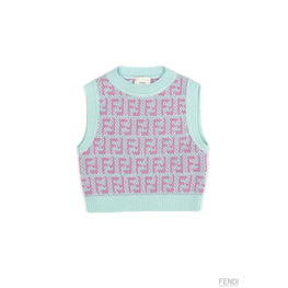 멀티 FF 로고 니트 조끼