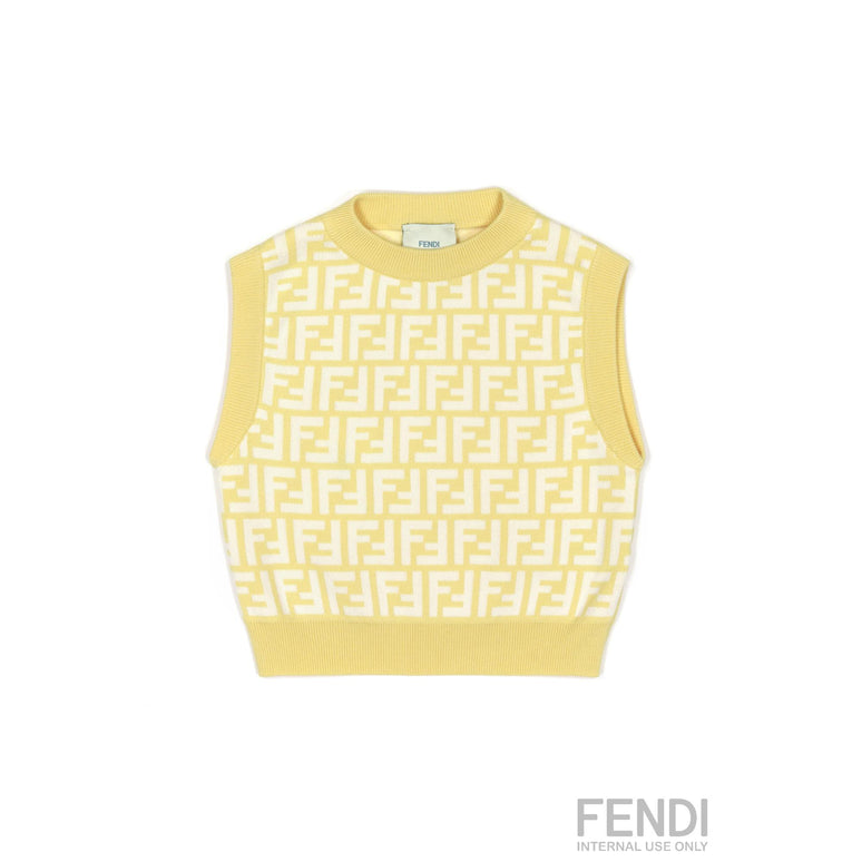 옐로우 FF 로고 울 조끼