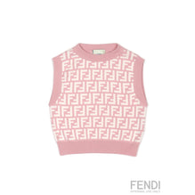 핑크 FF 로고 울 조끼