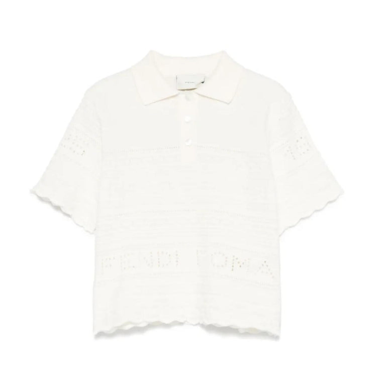 화이트 펀칭 디테일 폴로 니트