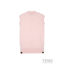 핑크 울 슬리브리스 드레스