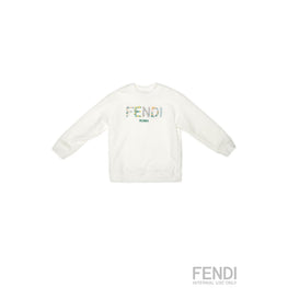 화이트 펜디 로고 스웻셔츠