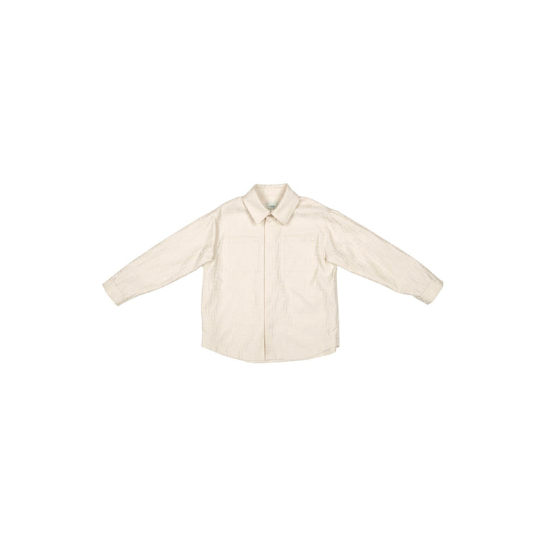 아이보리 FF 로고 셔츠 자켓