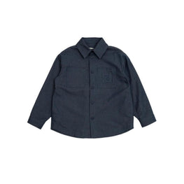 네이비 로고 포켓 자켓