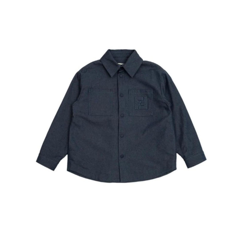 네이비 로고 포켓 자켓