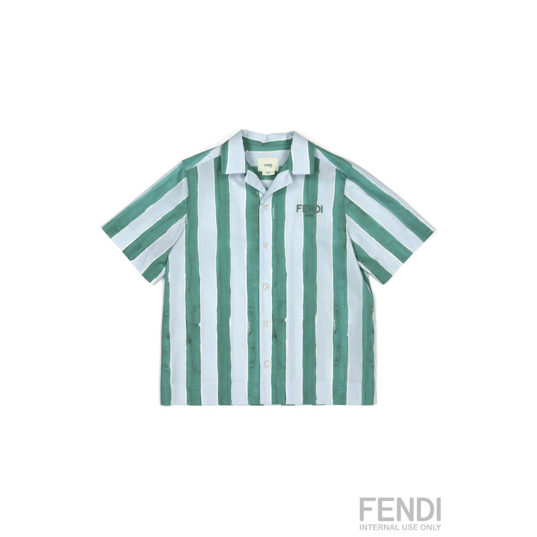 멀티 스트라이프 숏슬리브 셔츠