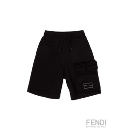 블랙 바게트 포켓 버뮤다 팬츠