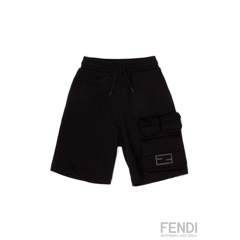 블랙 바게트 포켓 버뮤다 팬츠