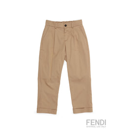 베이지 프런트 플리츠 팬츠