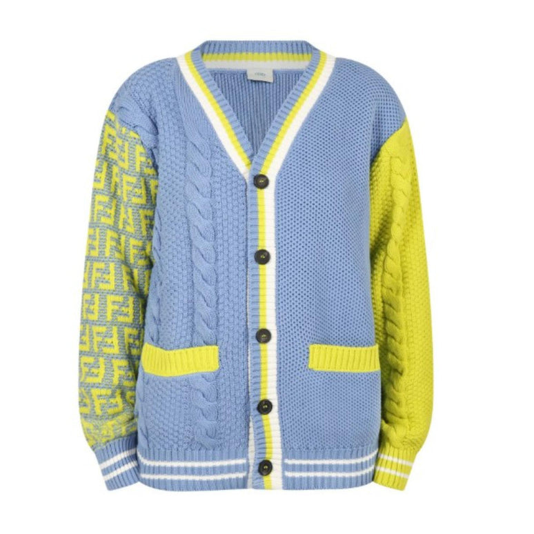 멀티 컬러 배색 가디건