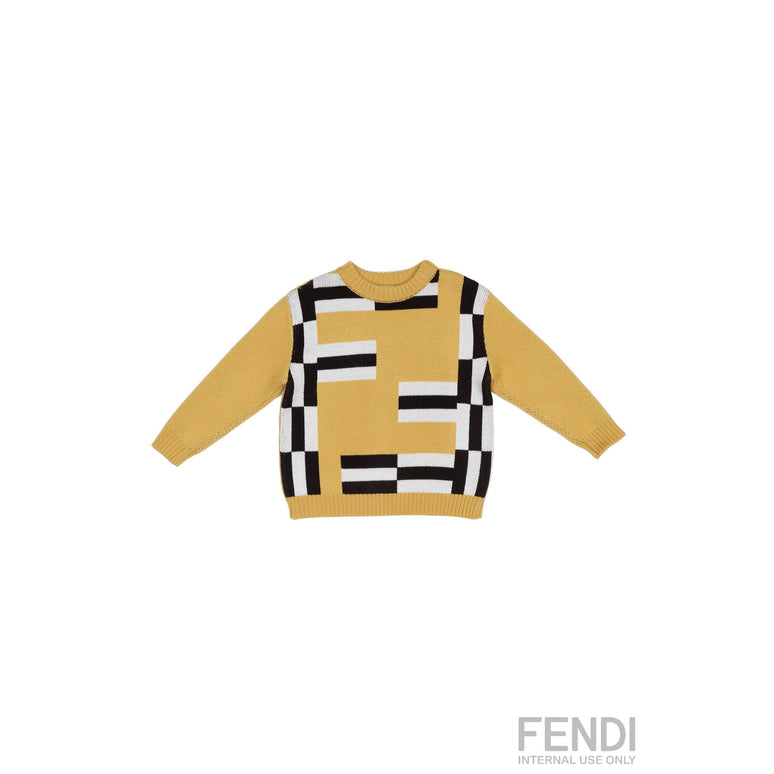 옐로우 FF 로고 니트