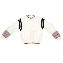 화이트 배색 니트